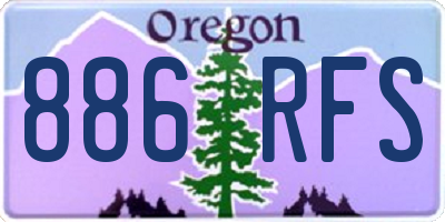 OR license plate 886RFS