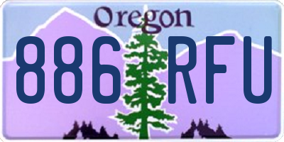 OR license plate 886RFU