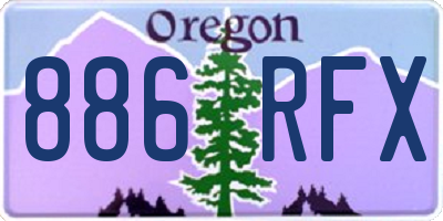 OR license plate 886RFX
