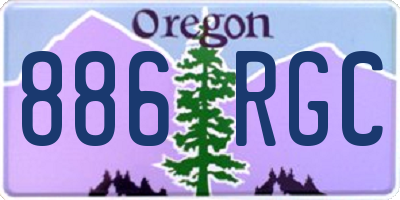 OR license plate 886RGC