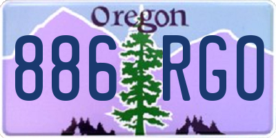 OR license plate 886RGO