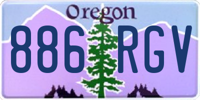 OR license plate 886RGV
