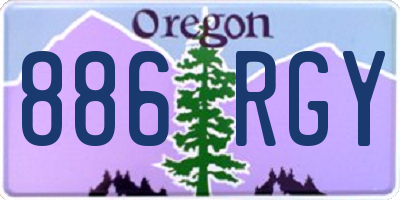 OR license plate 886RGY