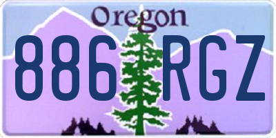 OR license plate 886RGZ