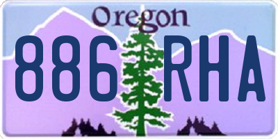 OR license plate 886RHA