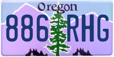 OR license plate 886RHG