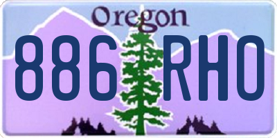 OR license plate 886RHO