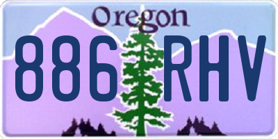 OR license plate 886RHV