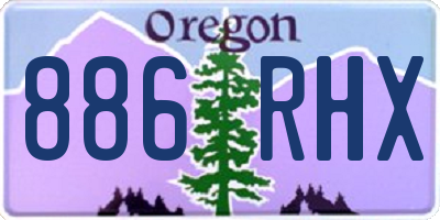 OR license plate 886RHX