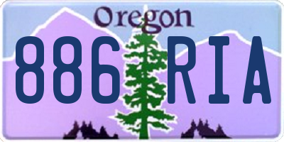 OR license plate 886RIA