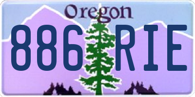 OR license plate 886RIE