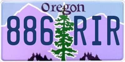 OR license plate 886RIR