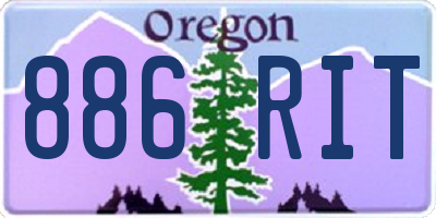 OR license plate 886RIT