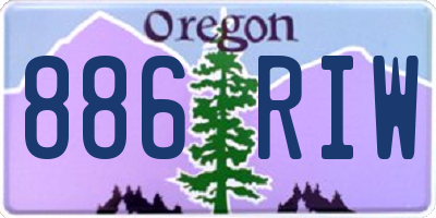 OR license plate 886RIW