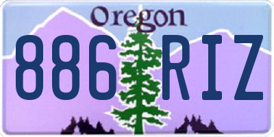 OR license plate 886RIZ