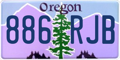 OR license plate 886RJB