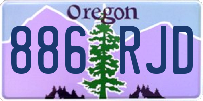 OR license plate 886RJD