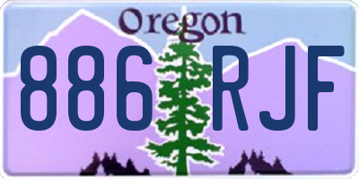 OR license plate 886RJF