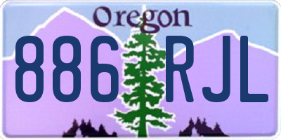 OR license plate 886RJL