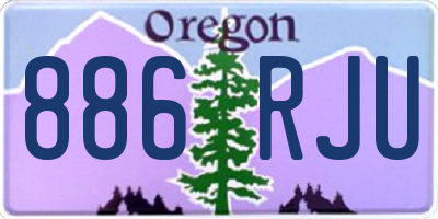 OR license plate 886RJU