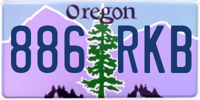 OR license plate 886RKB