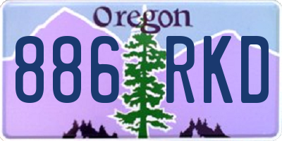 OR license plate 886RKD