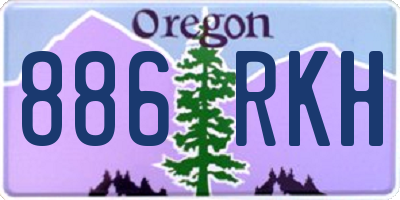 OR license plate 886RKH