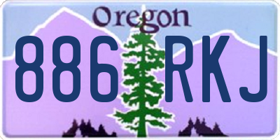 OR license plate 886RKJ