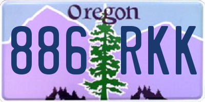 OR license plate 886RKK
