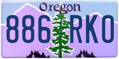 OR license plate 886RKO