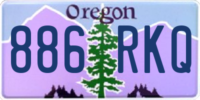 OR license plate 886RKQ