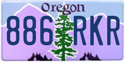 OR license plate 886RKR