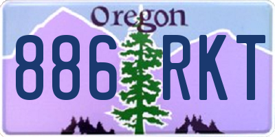 OR license plate 886RKT