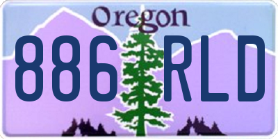 OR license plate 886RLD