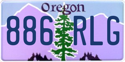 OR license plate 886RLG