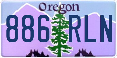 OR license plate 886RLN