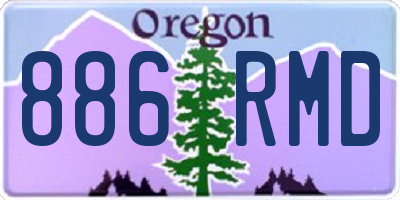 OR license plate 886RMD