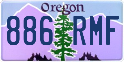 OR license plate 886RMF