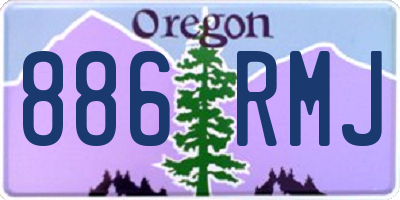 OR license plate 886RMJ