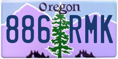 OR license plate 886RMK