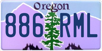OR license plate 886RML