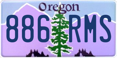 OR license plate 886RMS