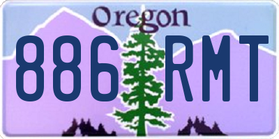 OR license plate 886RMT