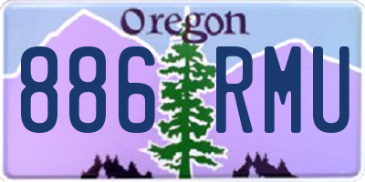 OR license plate 886RMU