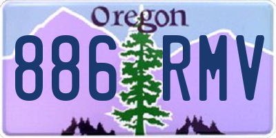 OR license plate 886RMV