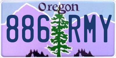 OR license plate 886RMY