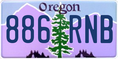 OR license plate 886RNB