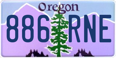 OR license plate 886RNE