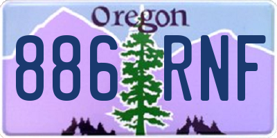 OR license plate 886RNF