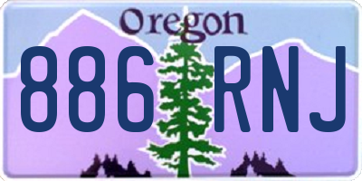 OR license plate 886RNJ